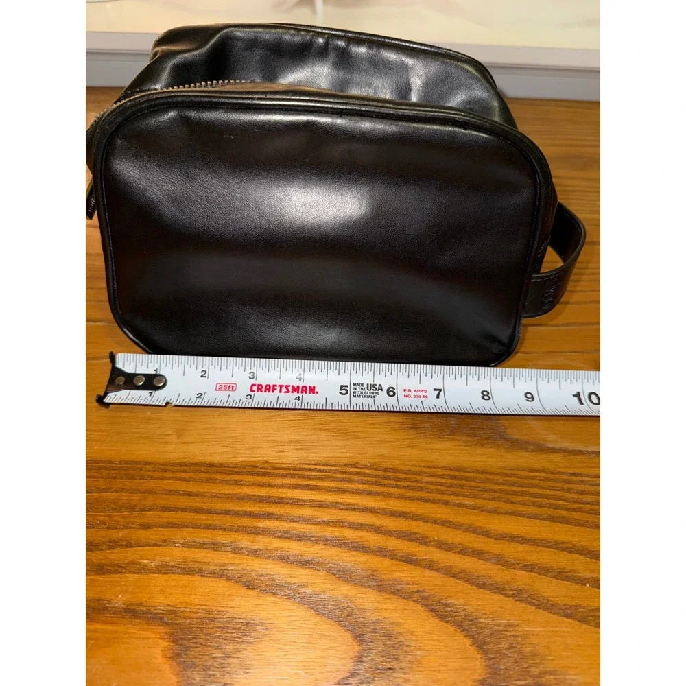 Dolce‎ Gabbana Black Cosmetic Bag Pouch Travel Makeup Organizer Gold Zipper